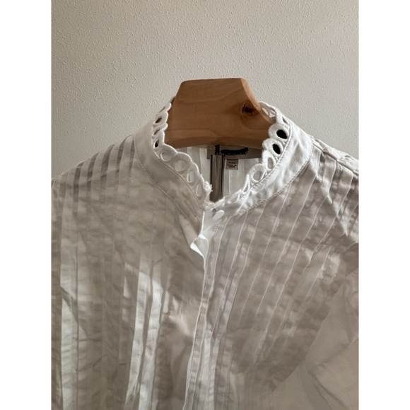 NWT Madewell 100% Cotton Pintucked Eyelet Mini Dress in white size XXS NU568 - Picture 5 of 8